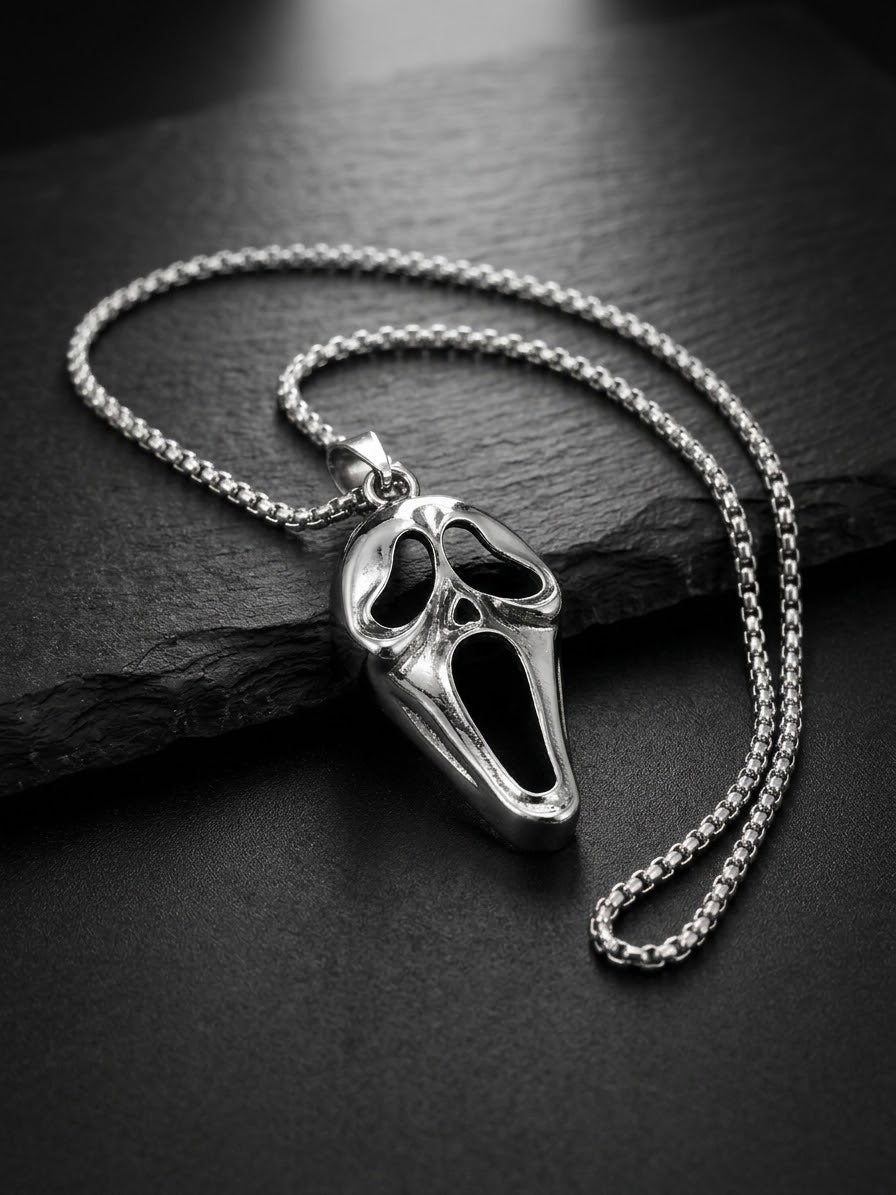 Collana con Pendente a Maschera Scream