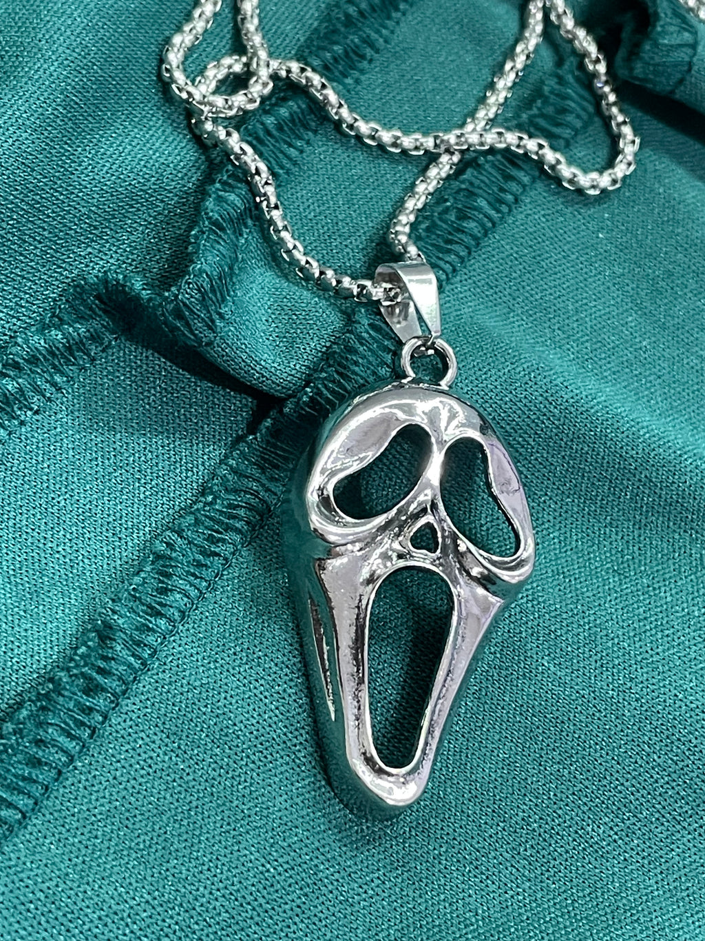 Collana con Pendente a Maschera Scream